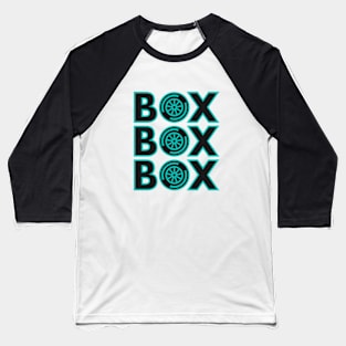 Box Box Box Silver Arrows V2 F1 Tyre Design Baseball T-Shirt